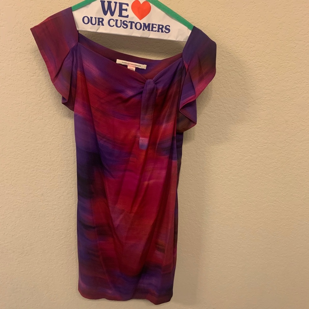 Purple and pink tones - gorgeous shift dress!